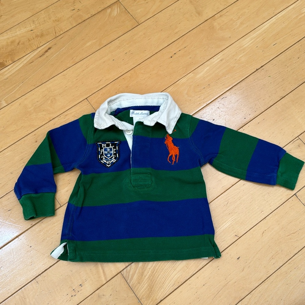 Polo Ralph Lauren long sleeve boys polo shirt size 9 month
